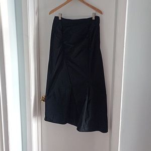 Black taffeta skirt.
